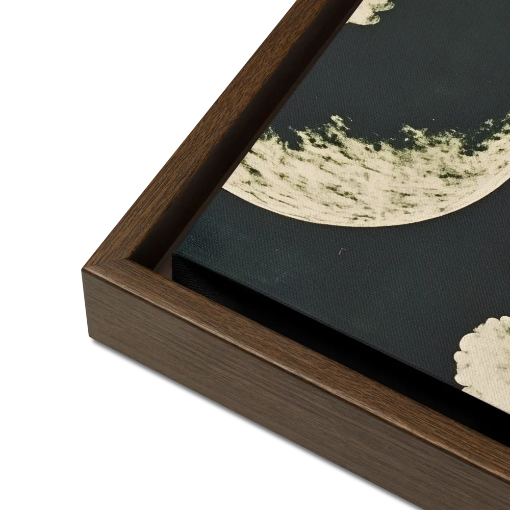 Whispers of the Moon | Canvas with Brown Frame | 16″×16″