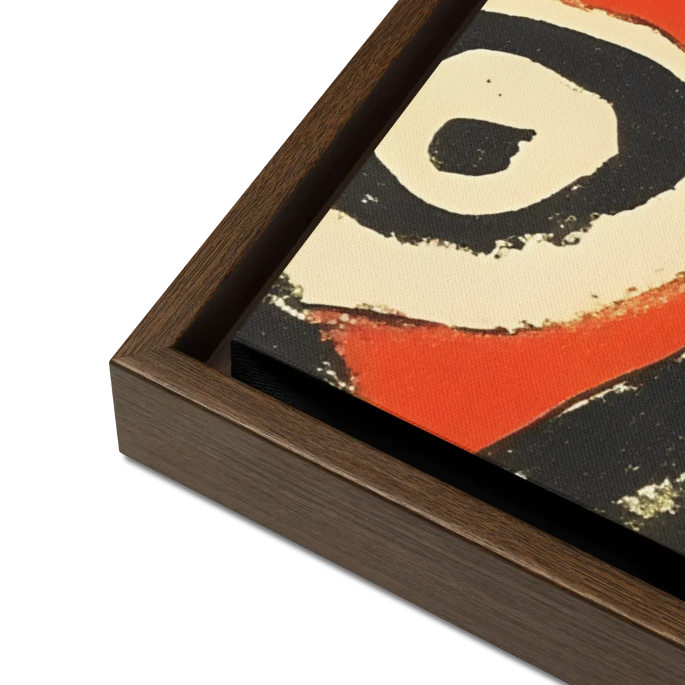 Dynamic Geometric Abstraction | Canvas with Brown Frame | 24″×36″