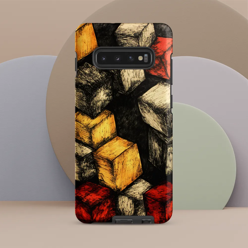 Dynamic Cubes: An Exploration in Color and Form | Phone Case |  S10 Plus | Tough Case | Matte