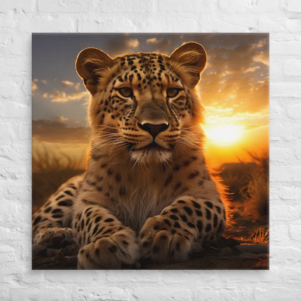 Regal Presence: The Leopard at Sunset