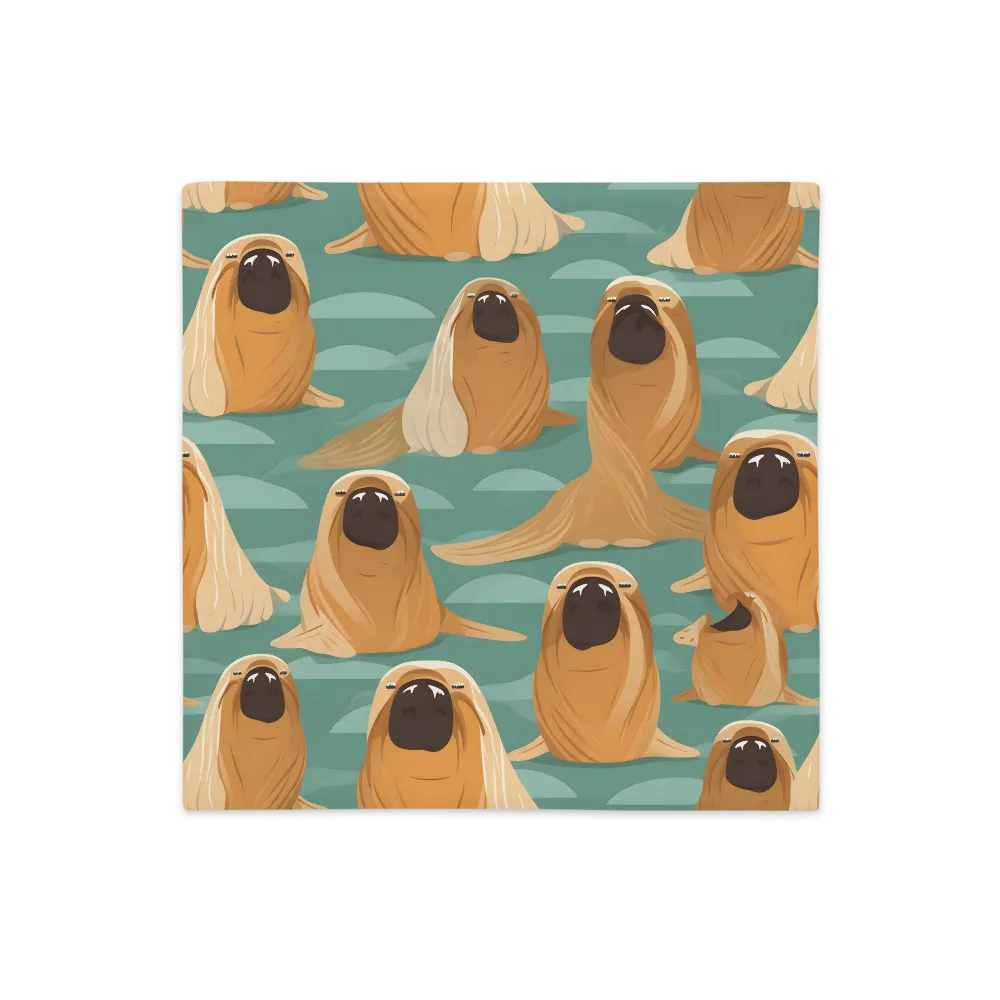 Whimsical Walrus Wonderland | Pillow Case | 18″×18″