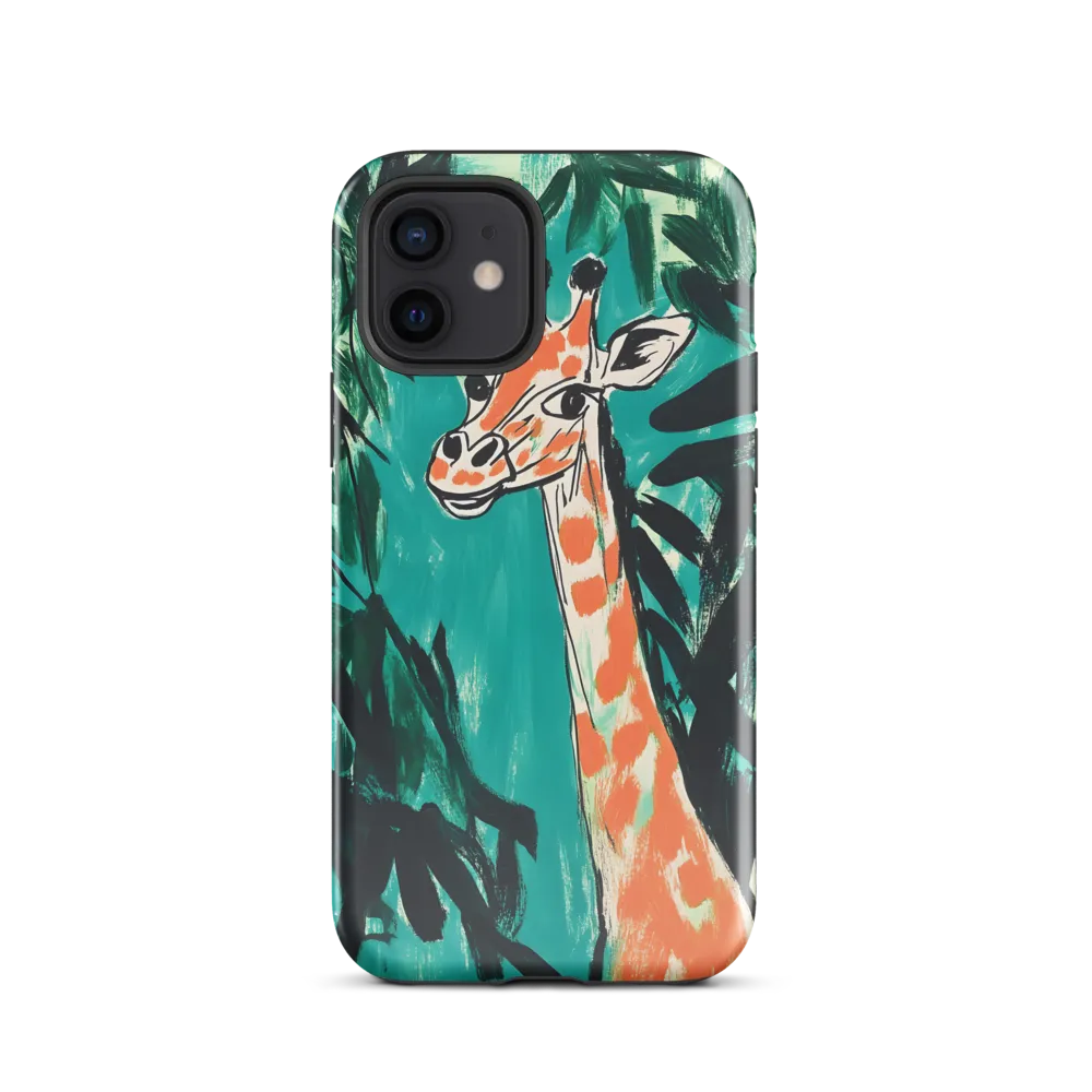 Curious Giraffe in Lush Greenery | Phone Case |  12 | Tough Case | Glossy