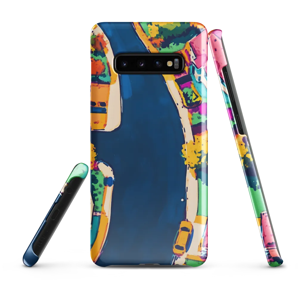 Curved Streets: A Vibrant Suburban Tapestry | Phone Case |  S10 Plus | Snap Case | Glossy