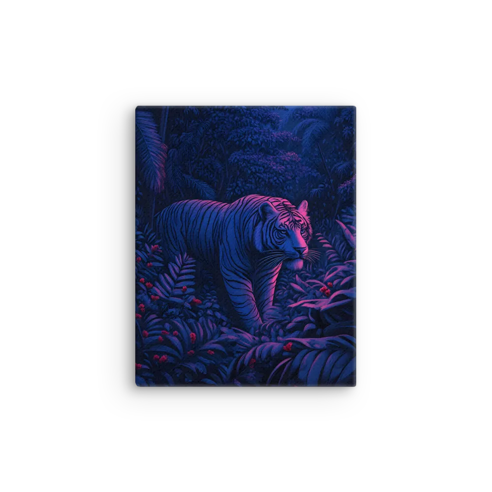 Mystic Prowler: The White Tiger in the Jungle | Thin Canvas | 11″×14″
