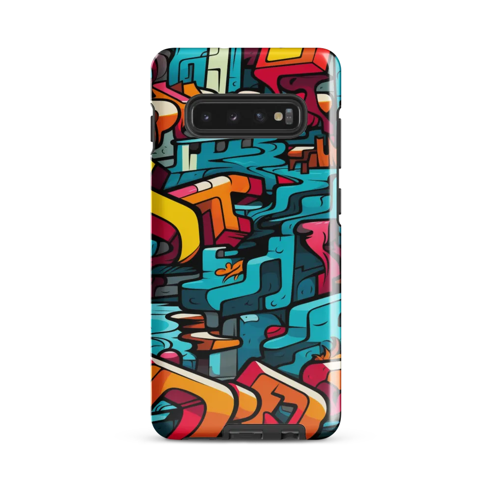 Urban Flow: A Graffiti Odyssey | Phone Case |  S10 Plus | Tough Case | Glossy