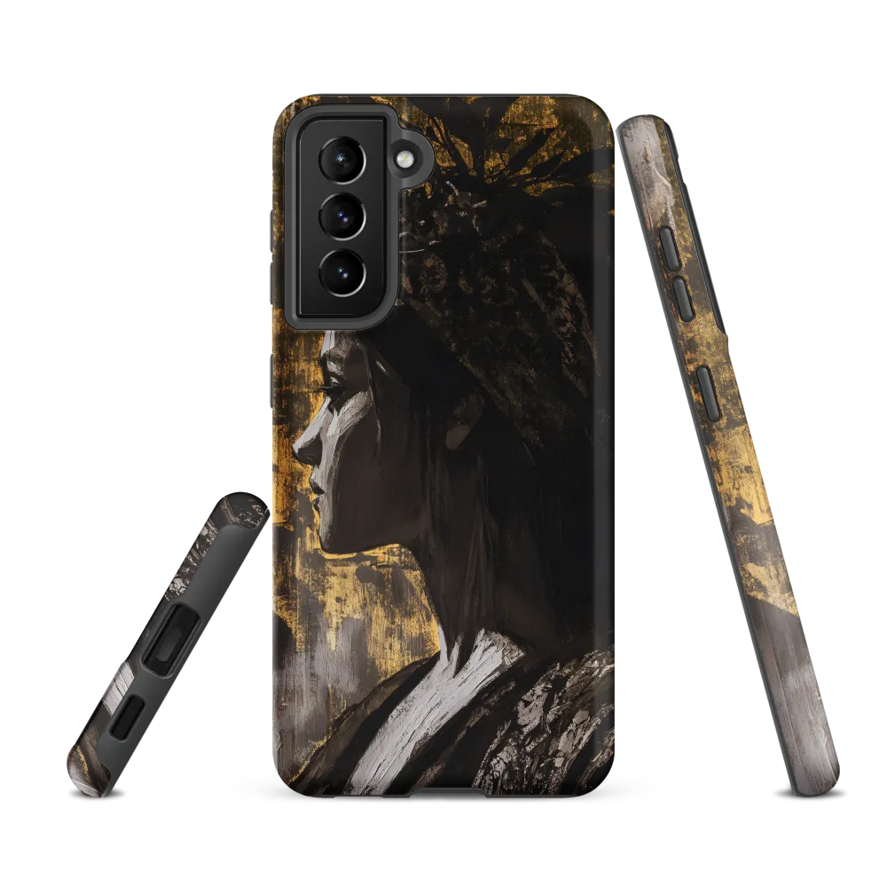 Golden Elegance: A Modern Profile Portrait