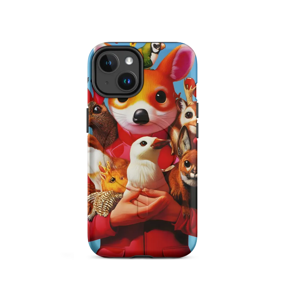 Harmony in Whimsy: A Modern Animal Ensemble | Phone Case |  14 | MagSafe® Tough Case | Matte