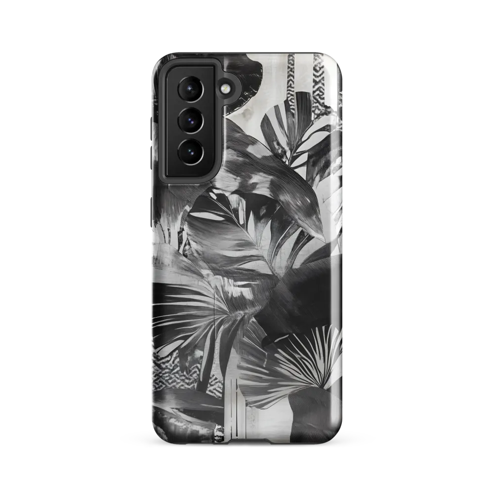 Monochrome Serenity in Tropical Foliage
