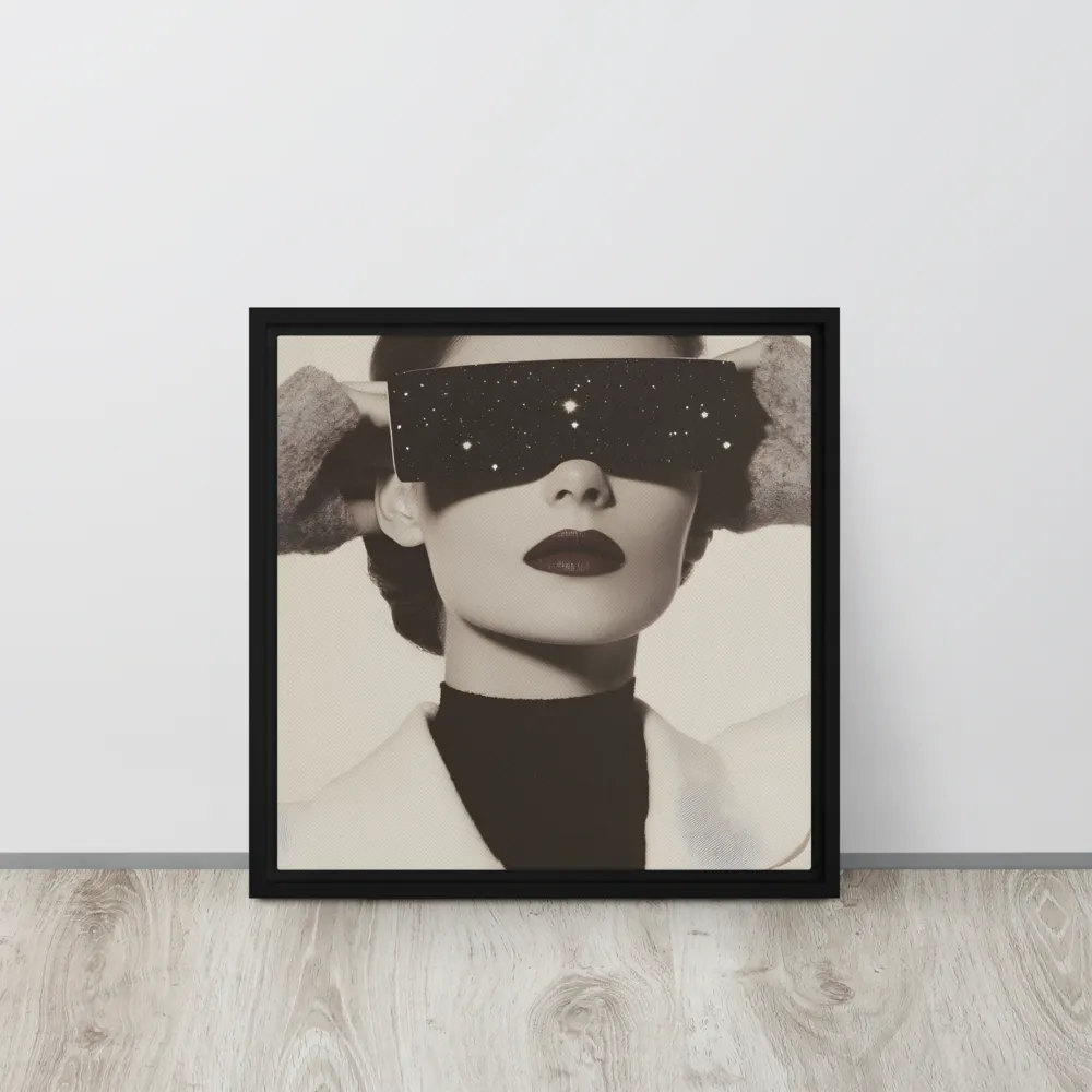 Celestial Elegance | Canvas with Black Frame | 16″×16″