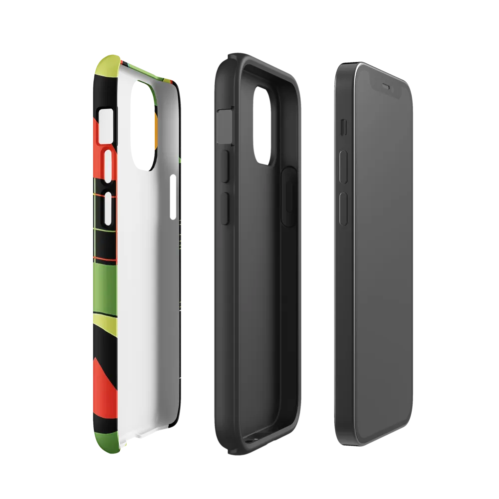 Geometric Harmony | Phone Case |  12 mini | Tough Case | Glossy