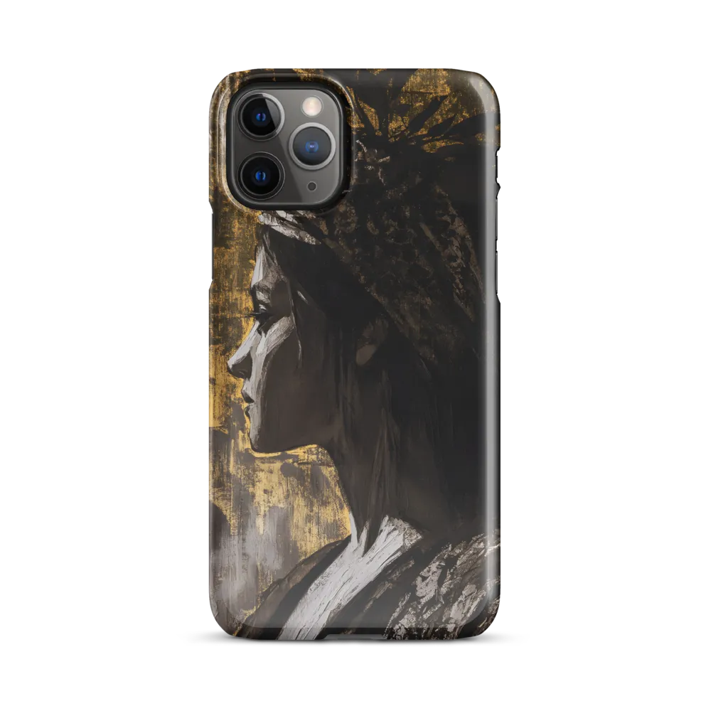 Golden Elegance: A Modern Profile Portrait