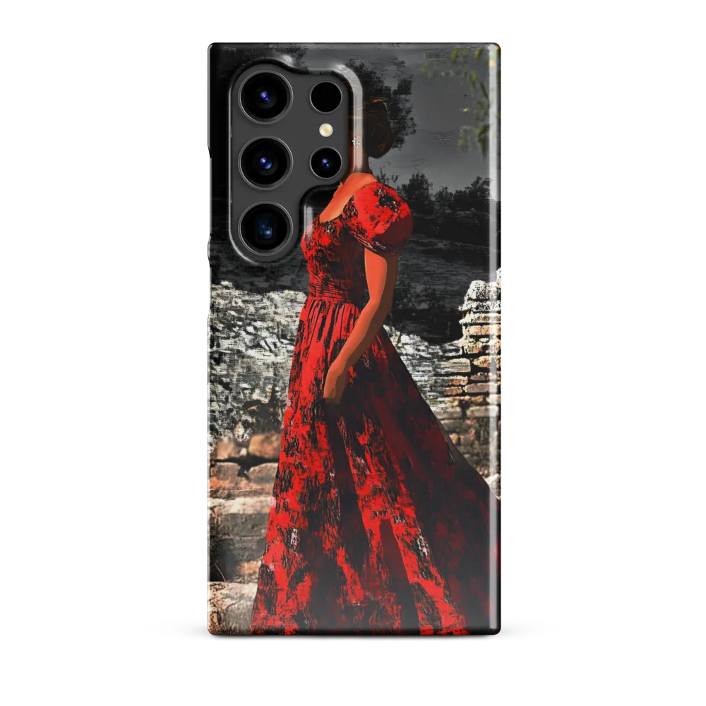 Elegance in Red | Phone Case |  S24 Ultra | Snap Case | Glossy