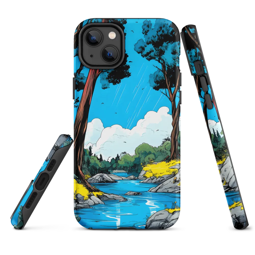 Tranquil River in a Comic Landscape