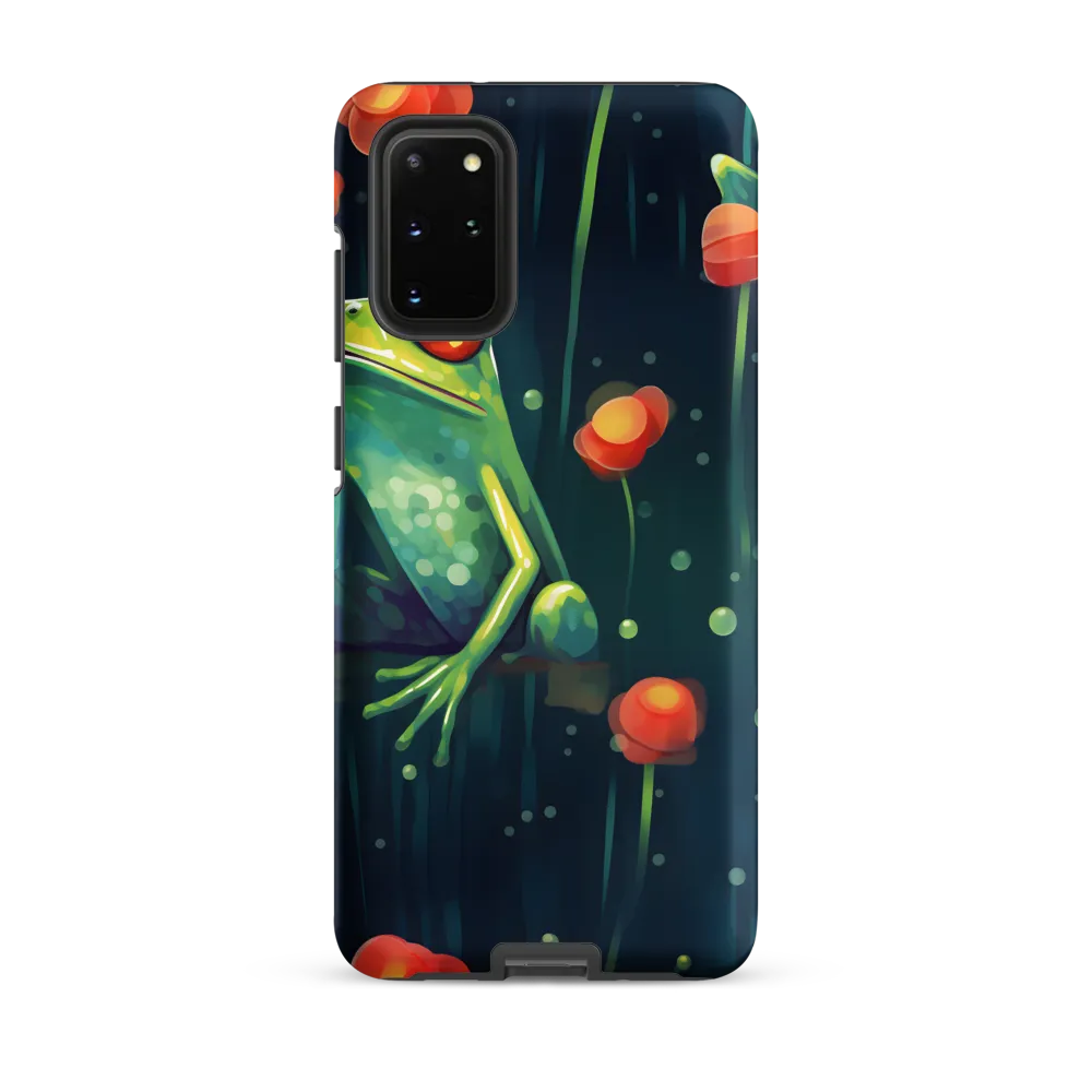 Playful Frogs in a Lush Pond