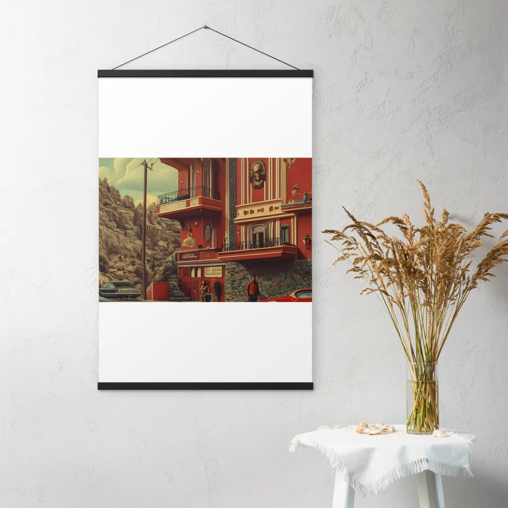 Retro Urban Dreamscape | Poster With Black Wood Hanger | 24″×36″