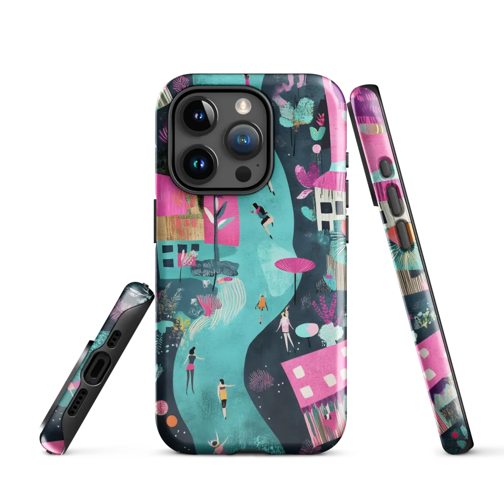 Whimsical Journey Through a Vibrant Landscape | Phone Case |  15 Pro | Tough Case | Glossy