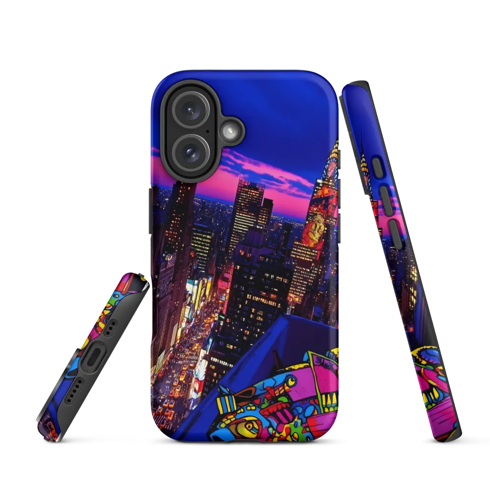 Neon Twilight: A City in Vibrance | Phone Case