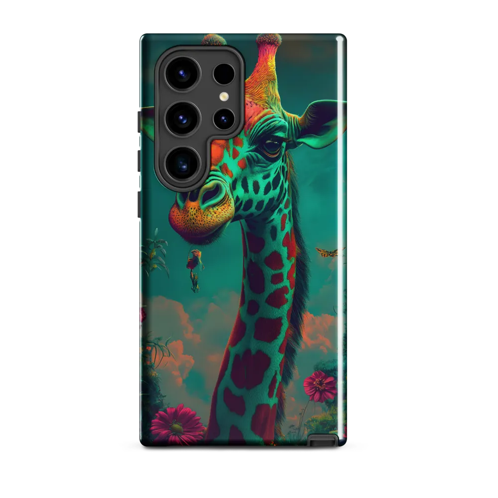 Whimsical Giraffe Among Blossoms