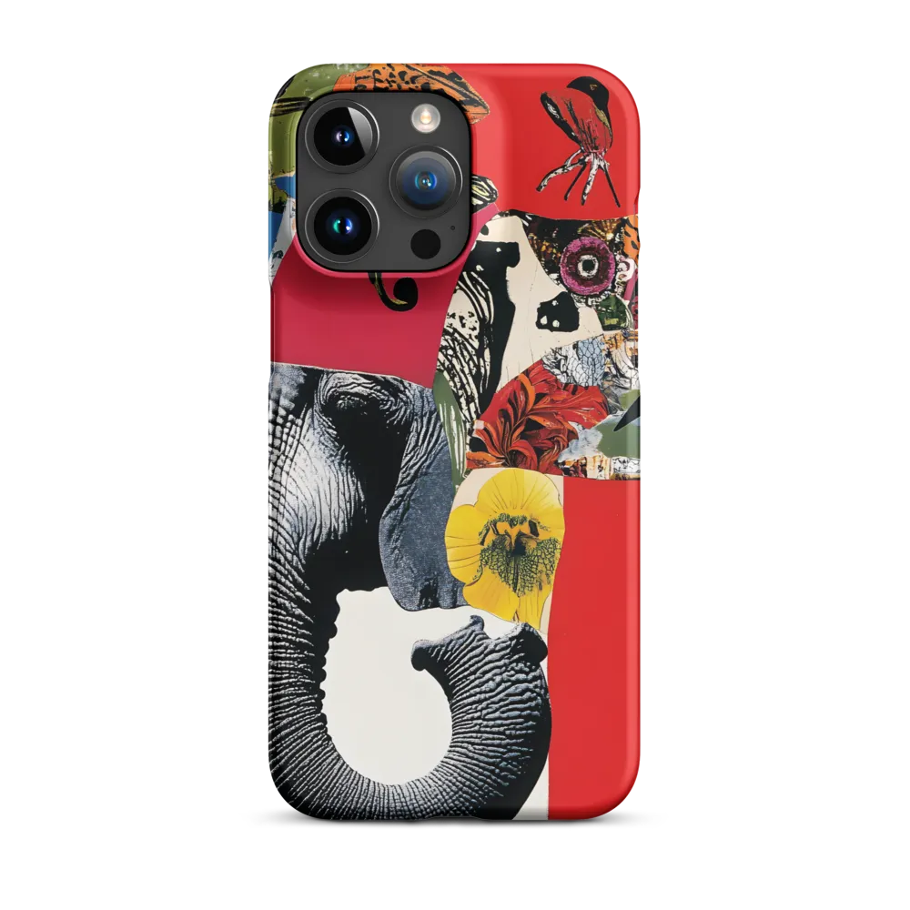 Whimsical Elephant: A Vibrant Collage of Life | Phone Case |  15 Pro Max | Snap Case | Matte