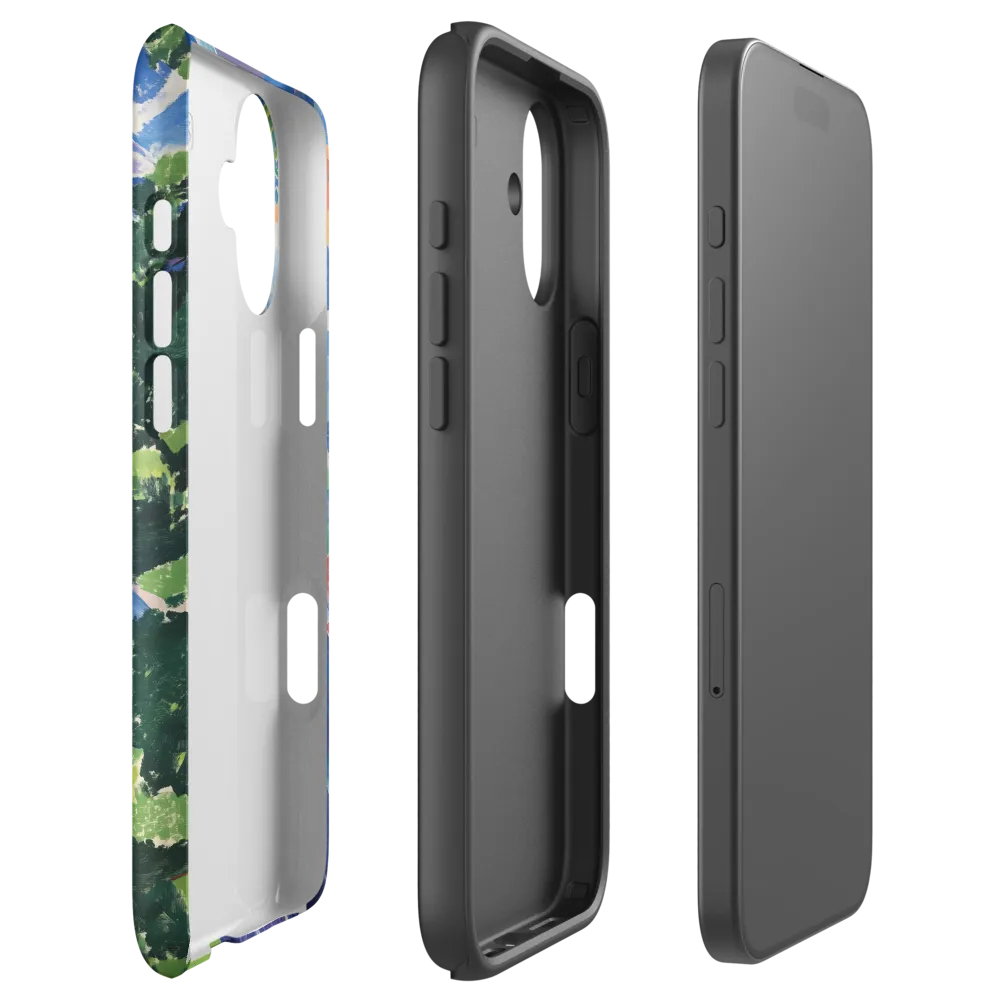Elysium: A Soaring Figure Amidst Colorful Landscapes | Phone Case |  16 Plus | Tough Case | Matte