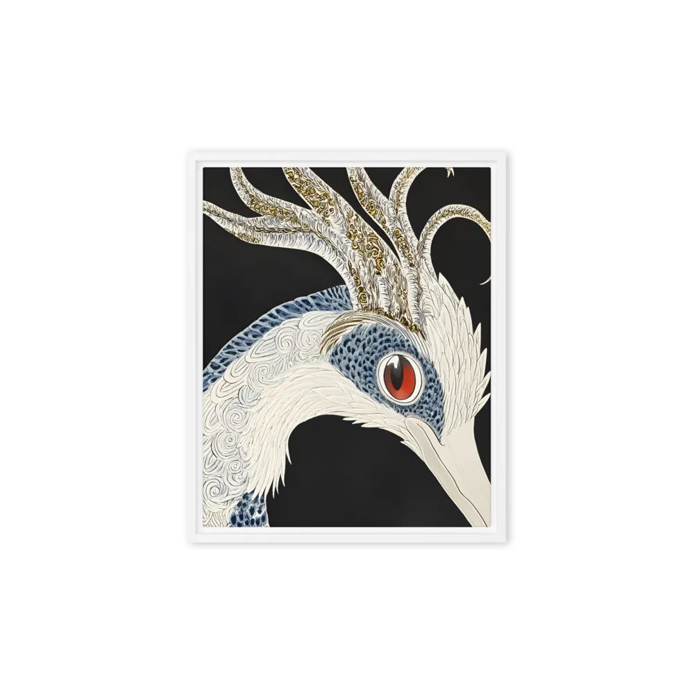 Elegance of the Majestic Peacock | Canvas with White Frame | 8″×10″