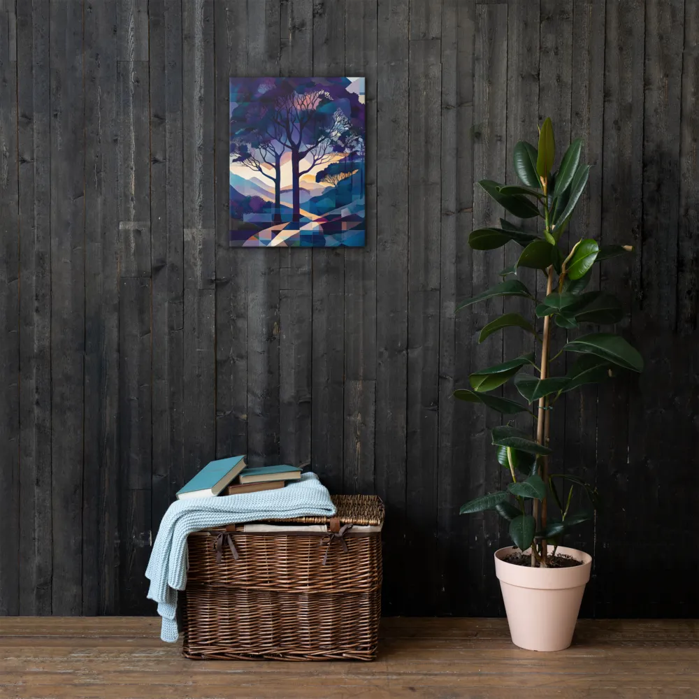 Tranquil Geometry: A Journey Through Color | Thin Canvas | 16″×20″