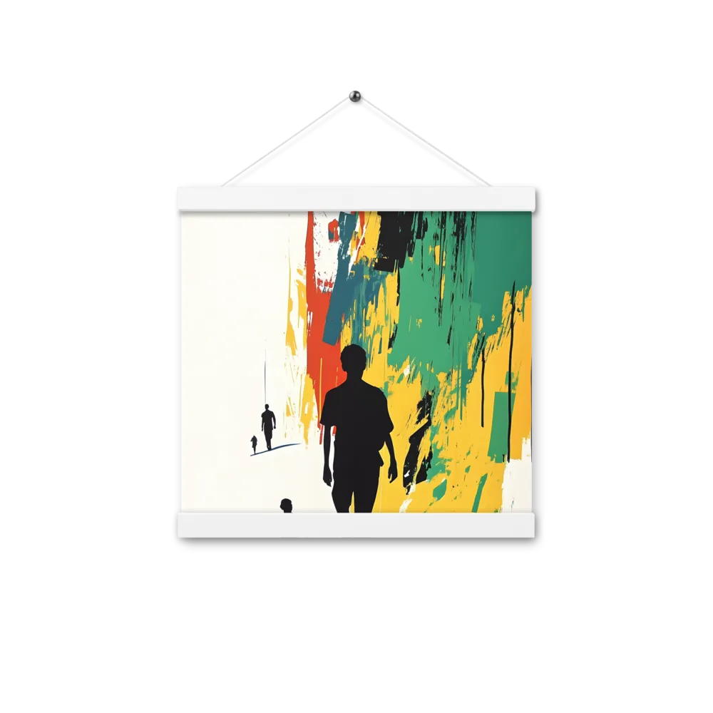 Journey of Silhouettes | Poster With White Wood Hanger | 12″×12″
