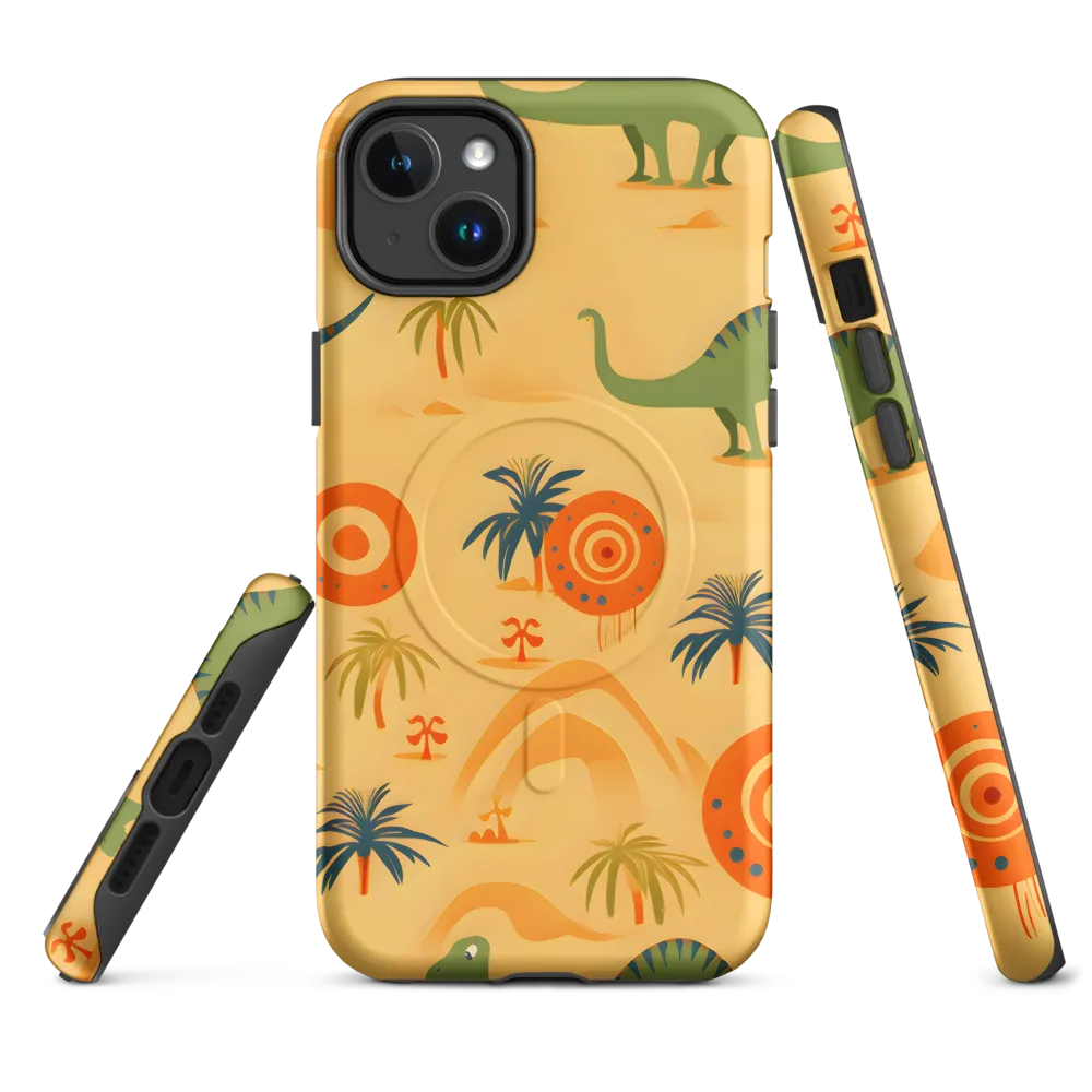 Prehistoric Playtime | Phone Case |  14 Plus | MagSafe® Tough Case | Matte
