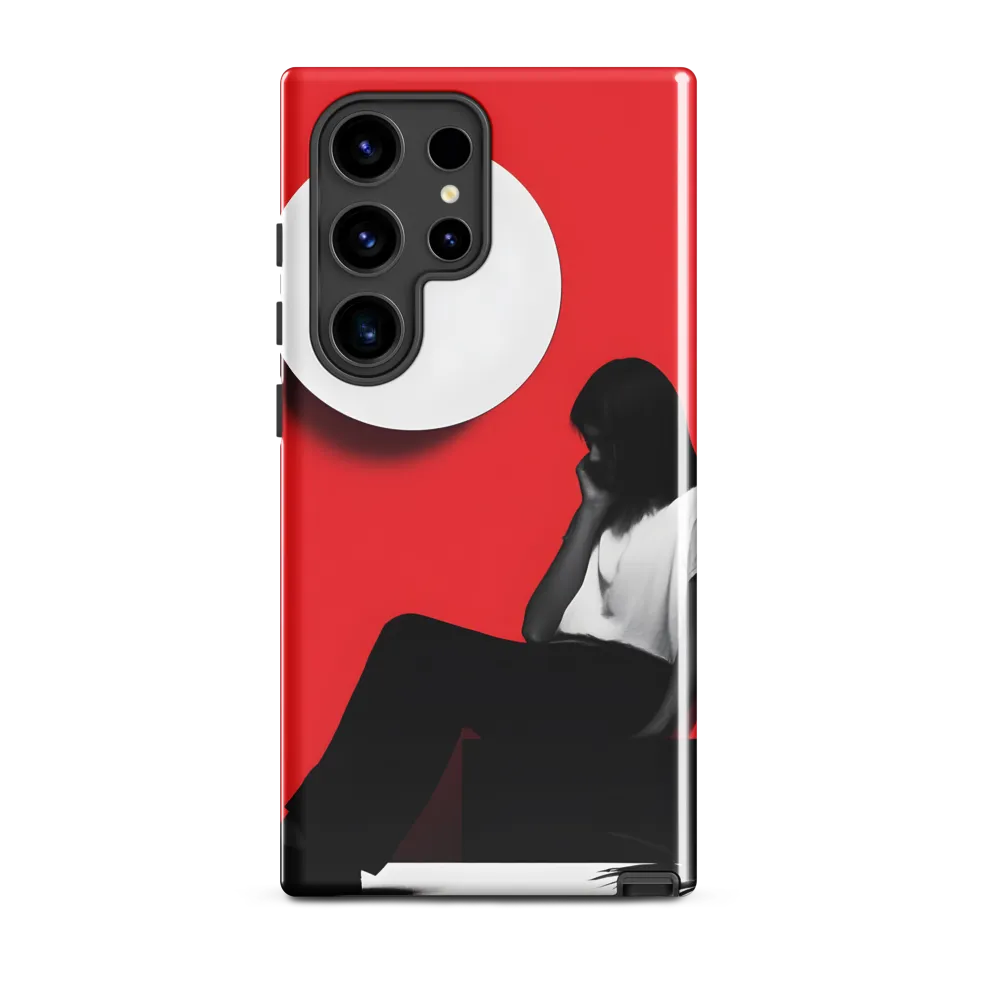 Contemplation in Red | Phone Case |  S24 Ultra | Tough Case | Glossy