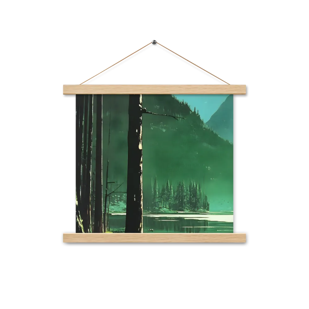 Reflections of Tranquility | Poster With Oak Wood Hanger | 14″×14″