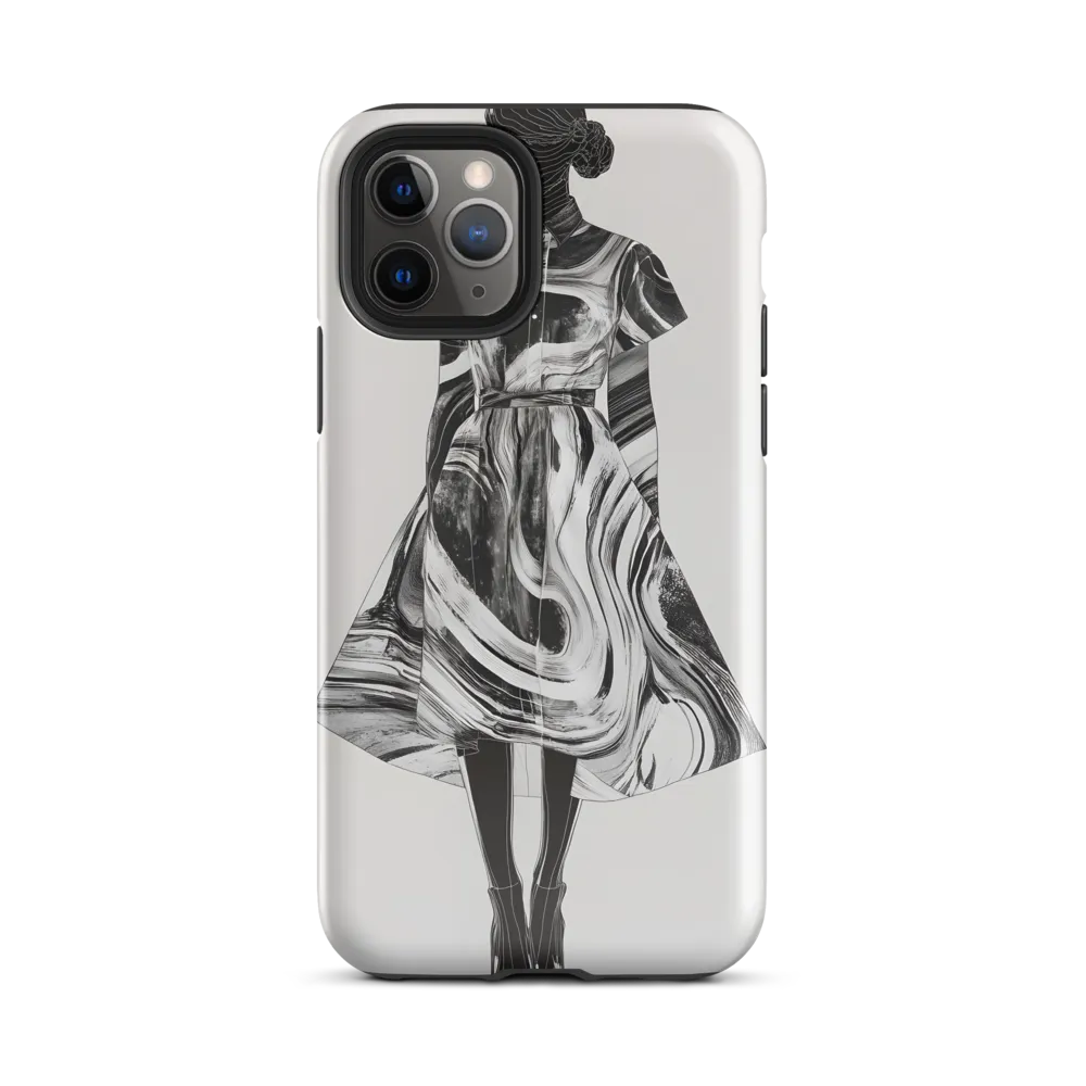 Marbled Shirt Dress — Monochrome Silhouette