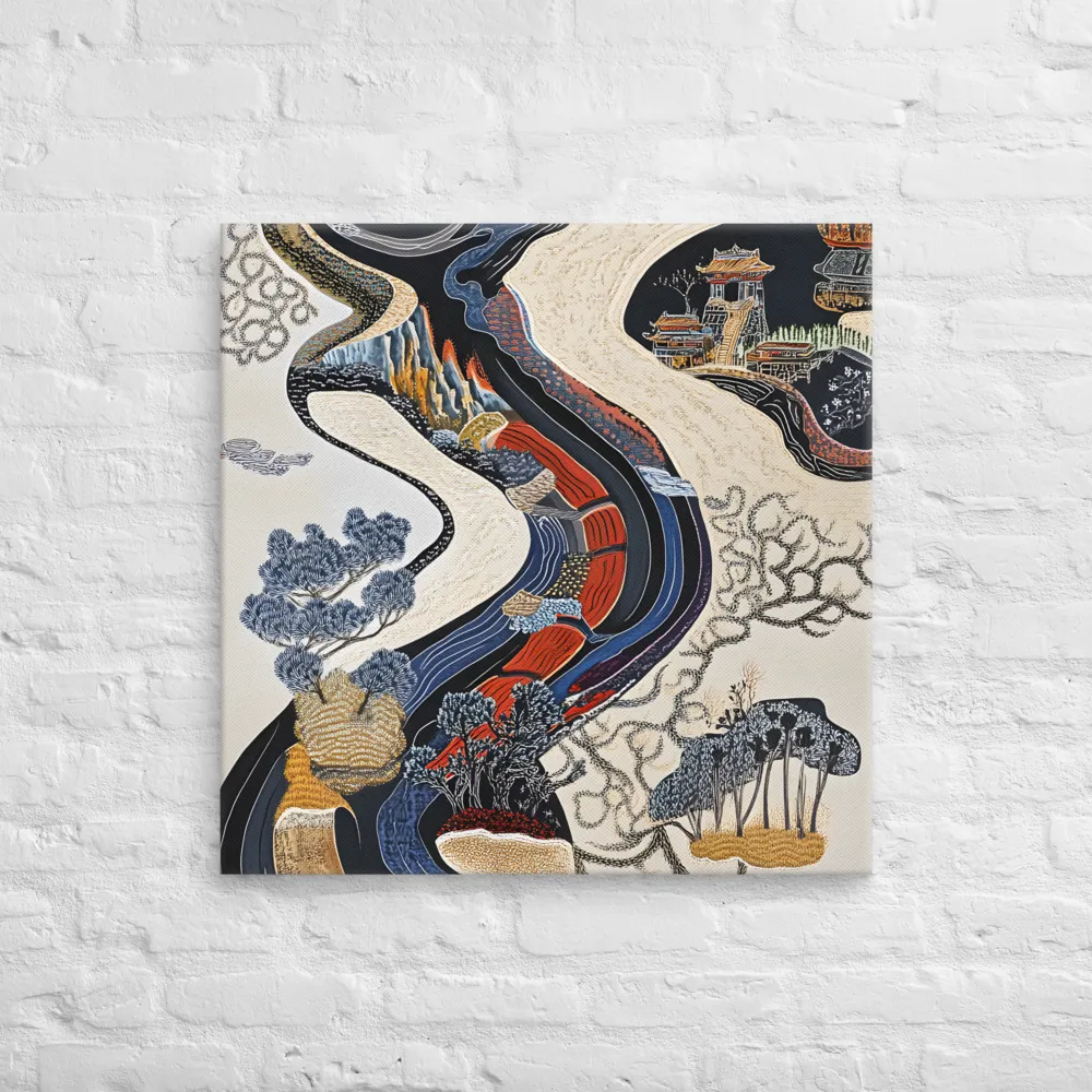 Flow of Tranquility | Canvas | 28″×28″