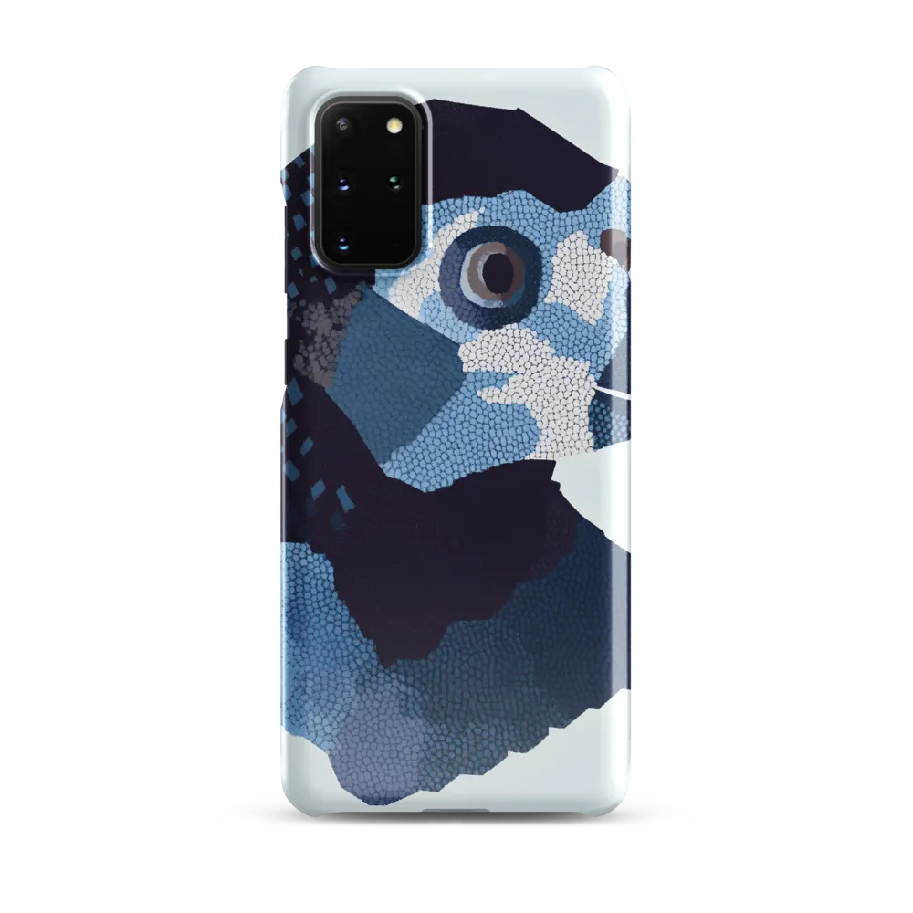 Abstract Avian Portrait in Blue