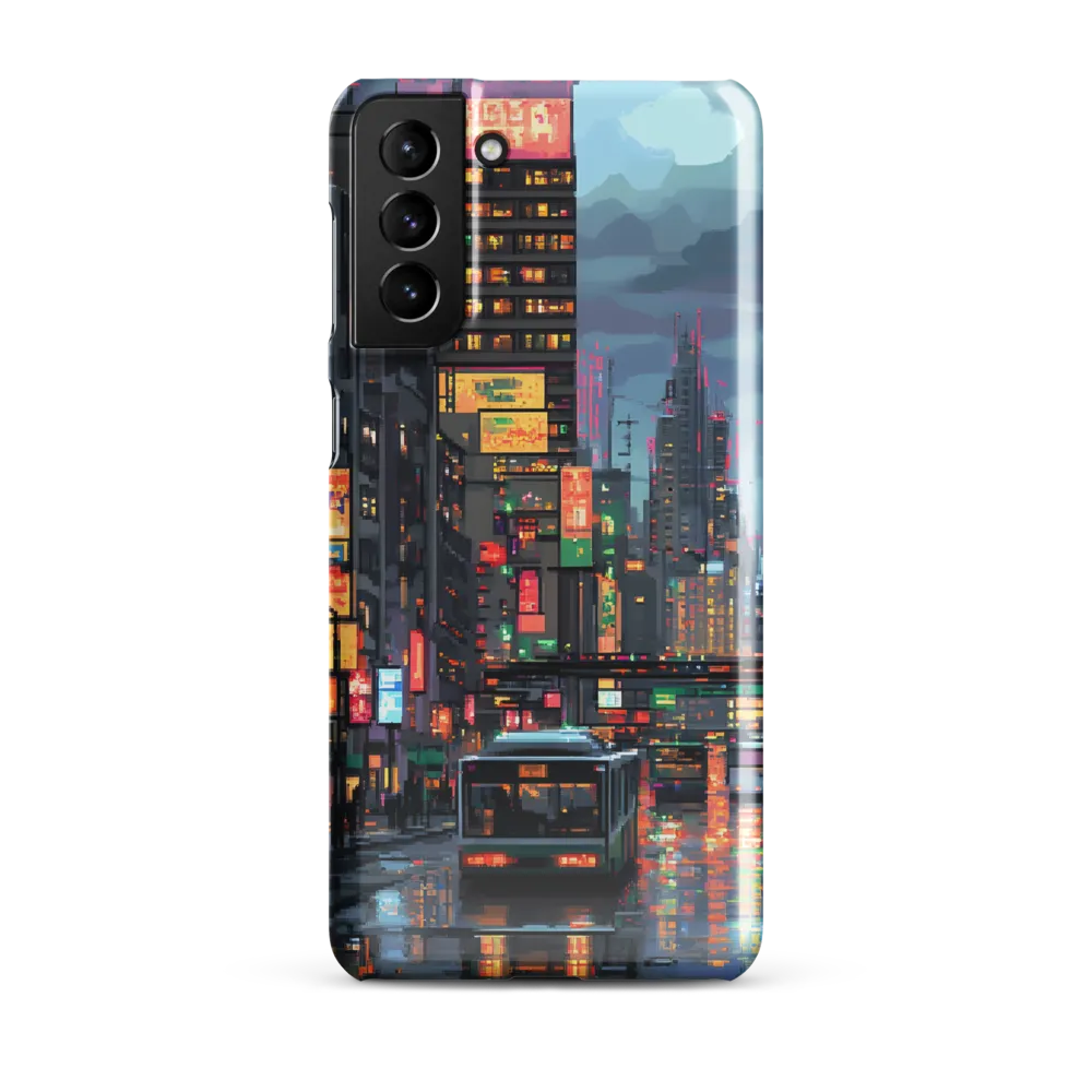 Neon Dreams: A Pixelated Urban Night