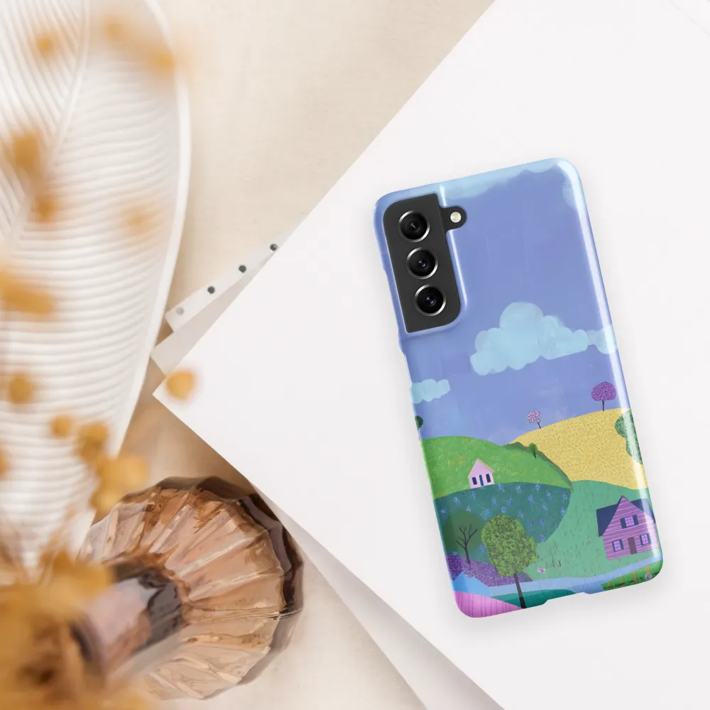 Whimsical Hills and Quaint Homes | Phone Case |  S21 FE | Snap Case | Glossy