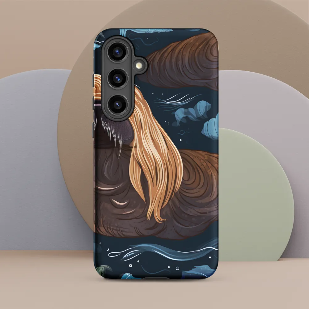 Whimsical Walruses in Deep Blue