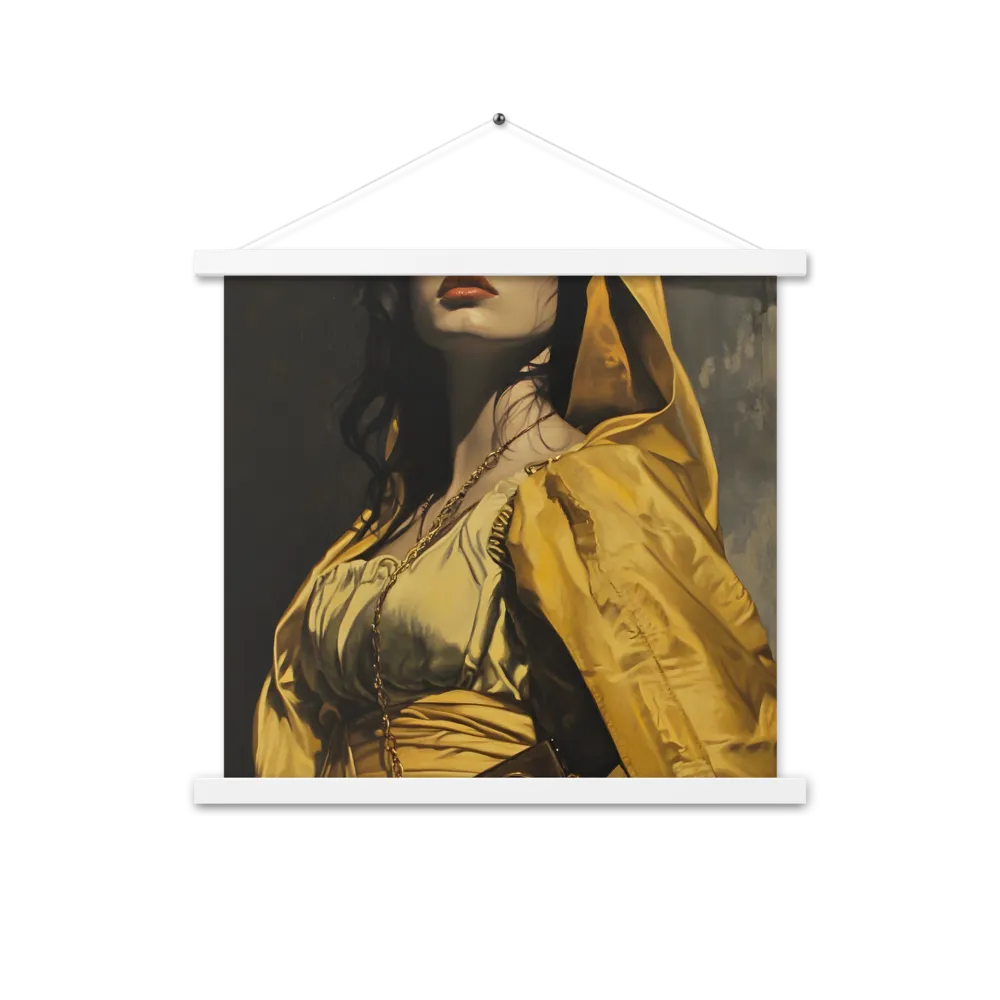 Veiled Confidence | Poster With White Wood Hanger | 18″×18″