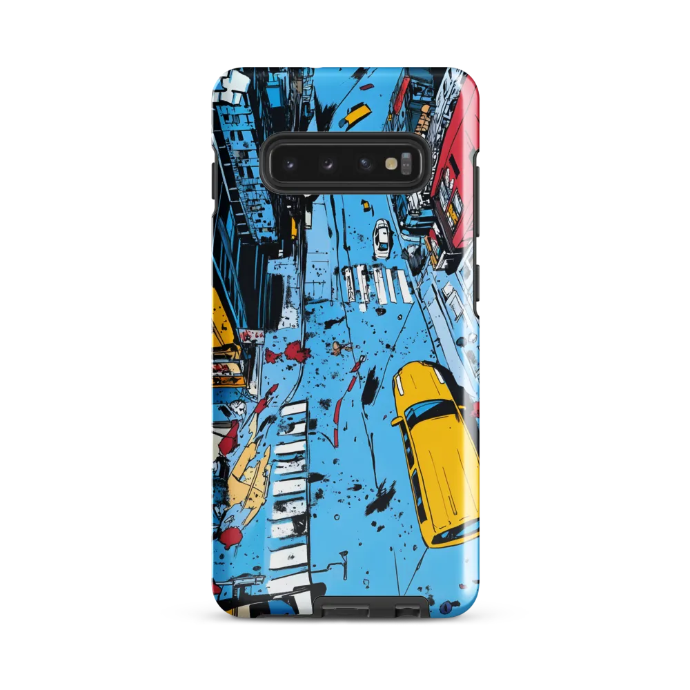 Urban Chaos: Aerial View of City Life | Phone Case |  S10 Plus | Tough Case | Glossy