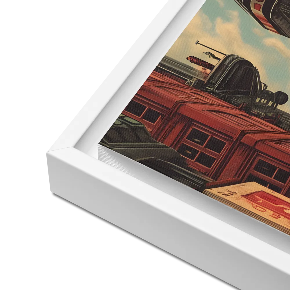 A Glimpse of Tomorrow: Urban Ambition | Canvas with White Frame | 16″×16″