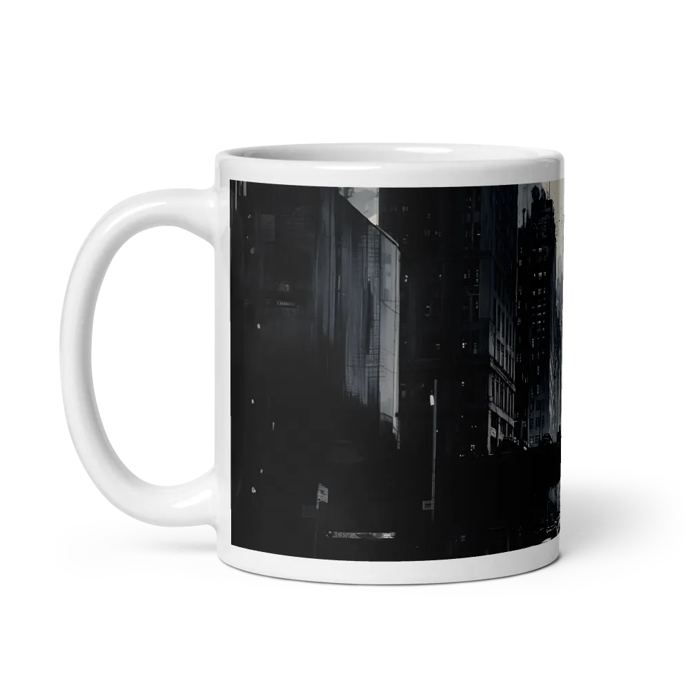 City Whispers: A Monochrome Reflection | Mug with White inside | 11 oz