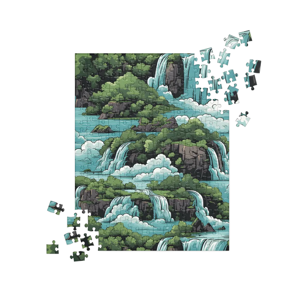 Harmonious Cascades | Jigsaw Puzzle | 252/520 pieces