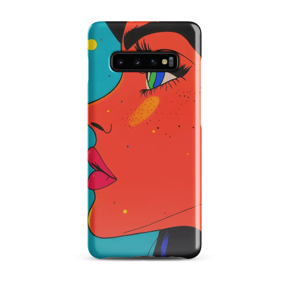 Vibrant Feminine Profile in Pop Art | Phone Case |  S10 Plus | Snap Case | Glossy