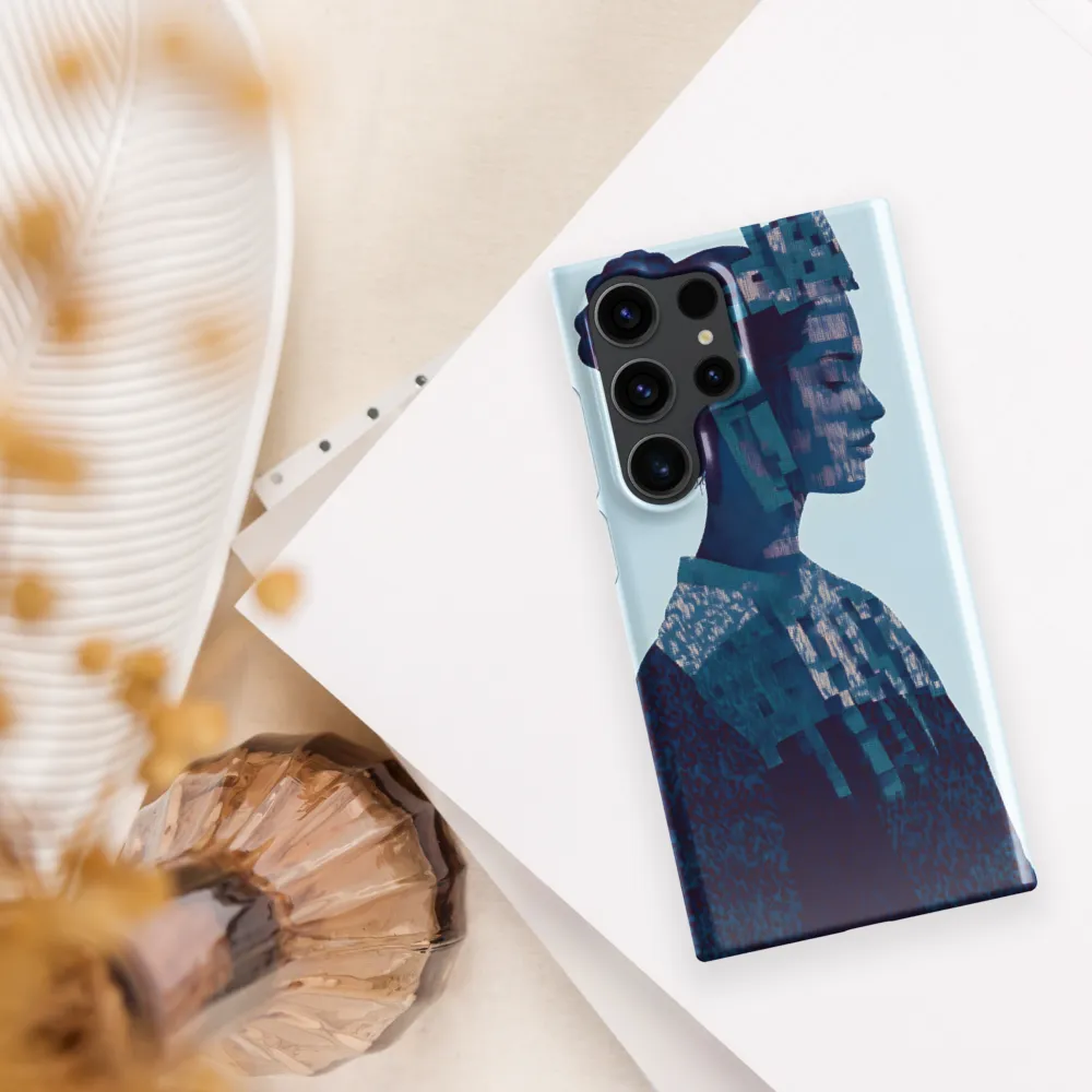 Digital Portrait in Abstract Blue