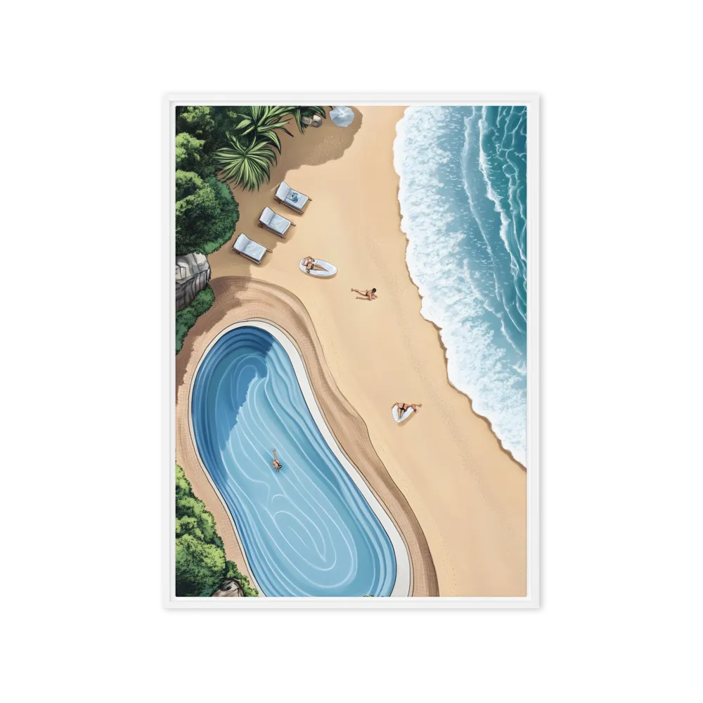 Serenity by the Shore | Canvas with White Frame | 20″×28″