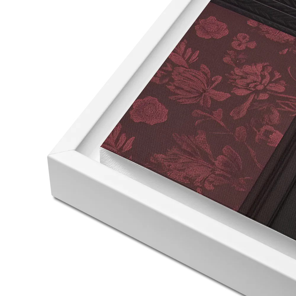 Elegance in Contrast: A Modern Interior Design | Canvas with White Frame | 16″×16″