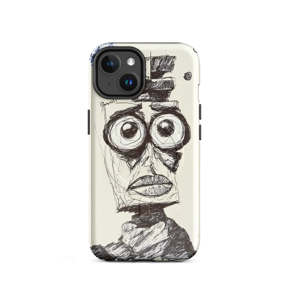 Abstract Surrealist Figure in Cubism | Phone Case |  14 | MagSafe® Tough Case | Glossy