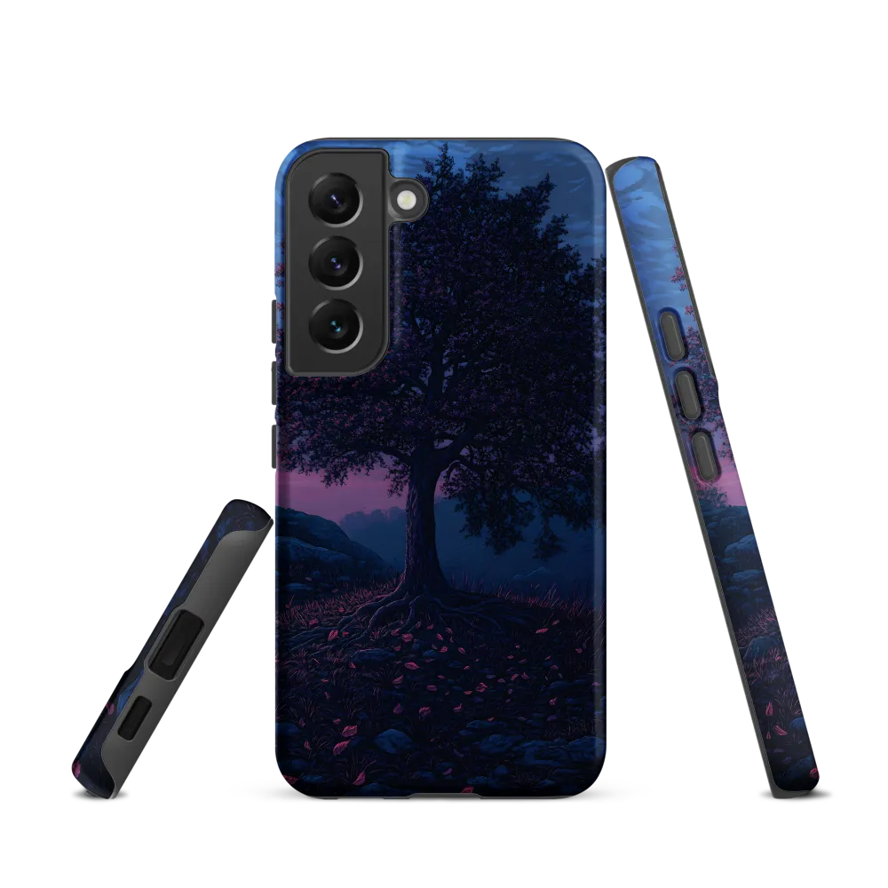 Twilight Oak with Magenta Falling Petals
