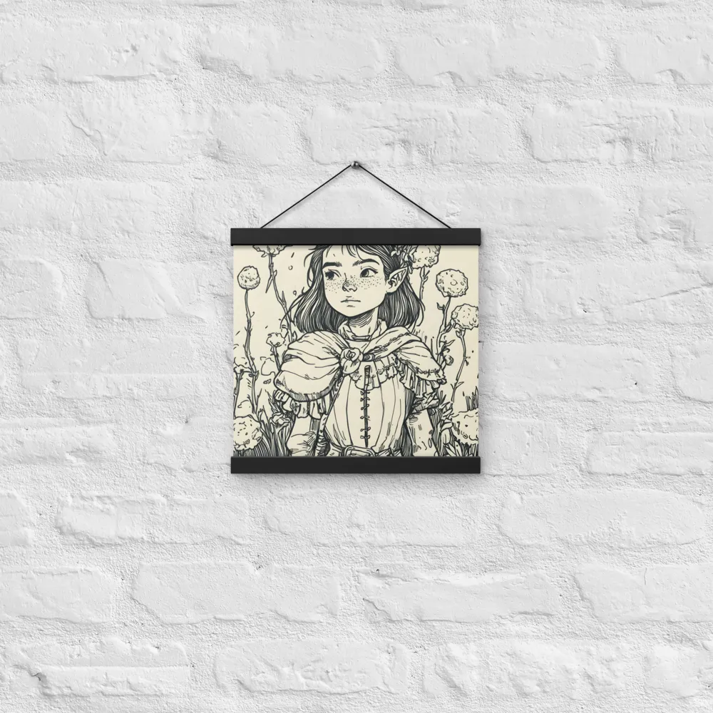 A Young Guardian of Nature | Poster With Black Wood Hanger | 12″×12″