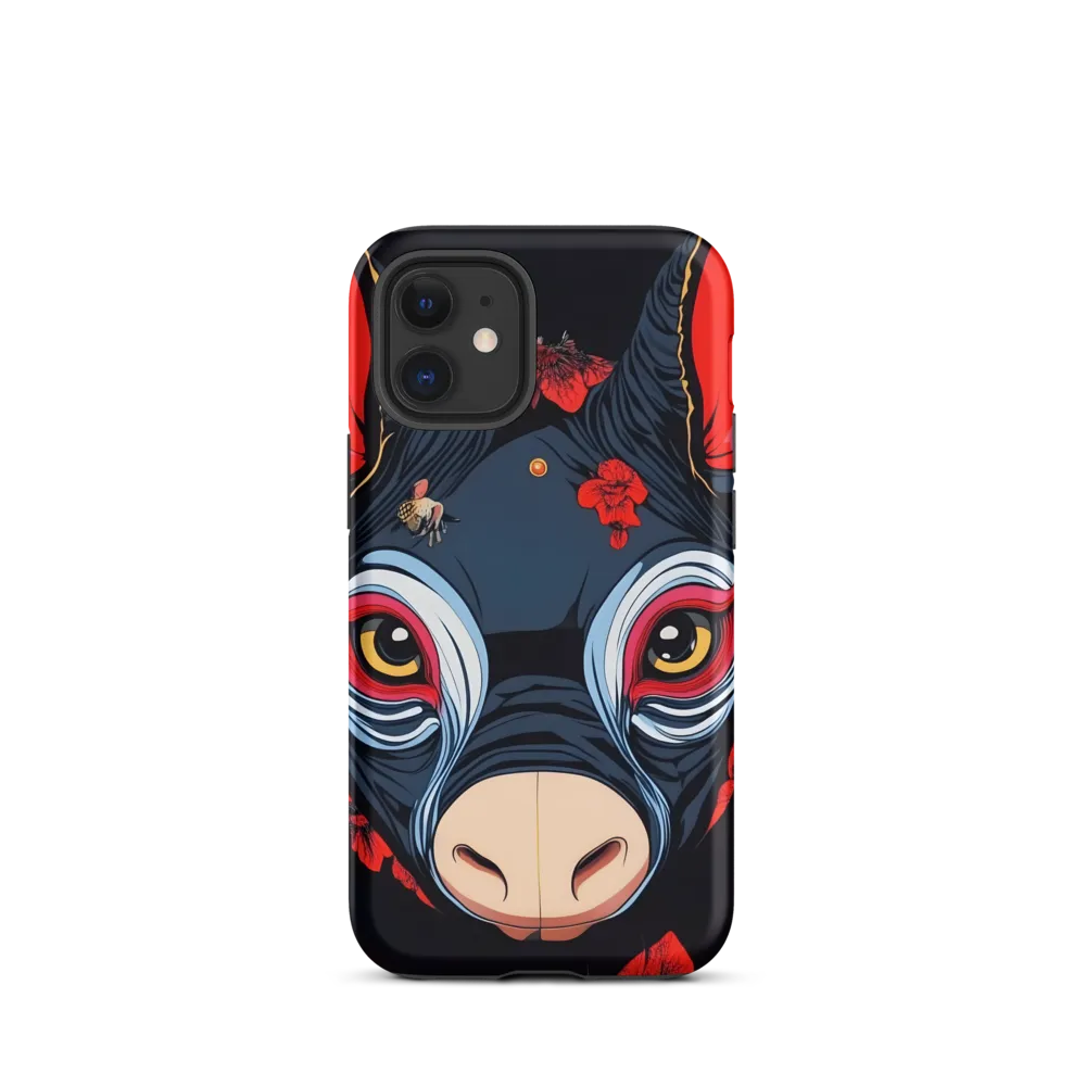 Mystical Bull with Floral Motifs