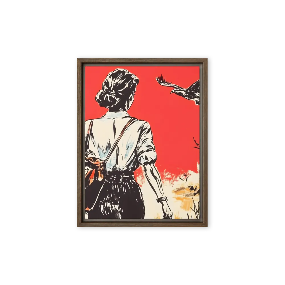 Journey Beyond the Horizon | Canvas with Brown Frame | 9″×12″